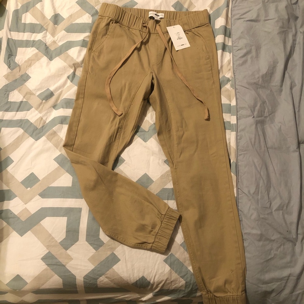Mens Fashion Nova Cody Jogger Khaki Tan sz Small